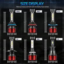 ROADSUN 2pcs H11 9005/HB3 9006/HB4 9007 H4 H13 Upgraded Car Headlight Bulbs, 65000LM 220W 6500K Cool White, High-Power CSP Bright Chip, 1:1 Precise Beam Pattern, 700% Brighter, Easy Installation