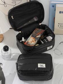 1个大容量便携式化妆品收纳包，旅行化妆包，手提化妆包 - 彩色 - 查看 6