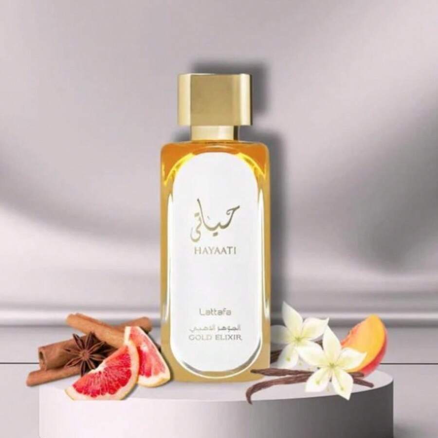 Lattafa Hayaati Gold Elixir 100 ml Eau de Parfum para mujer - Almizcle floral afrutado - Ver 1