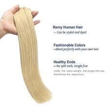 Lsybeauty Thick Tape In Human Hair Extensions ,Seamless  Skin Weft Extensions ,Remy  Human Hair,Multicolor  Color,Silky Straight For Fashion Women  ,16-26inch ,Easy To Apply (60#Golden Blonde ,50g 20pcs/Package) - S60 - 查看 3