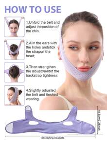 V-Shaped Face Lifting Bandage Sleep Mask, Breathable Design, Reusable