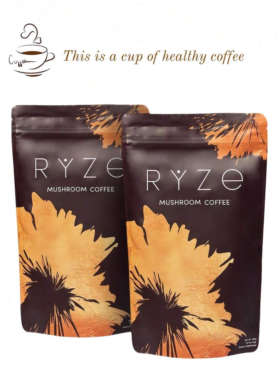 Organic Mushroom Coffee -6 Types Of Adaptive Mushrooms+MCT Oil, Providing Energy, Focus, And Intestinal Support| Instant Coffee| 30 Servings - Khác - Xem 1