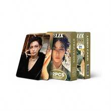 92 peças SKZ KPOP Stray (oco) cartão de felicitações dupla face de alta definição colecionável (60 peças de cartão pequeno + 32 peças de mini adesivo pequeno) Cartão fotográfico Felix adesivo LOMO cartão presente de fã STAY presente de aniversário