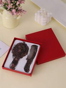 1 Set Zinc Alloy Retro Brush And Mirror Set, Minimalist & Practical Multifunctional - Multicolor - View 11