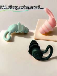 Tappi per le orecchie in silicone, tappi anti-rumore impermeabili a tre strati, super insonorizzanti e con riduzione del rumore, tappi per dormire, per la pausa pranzo in ufficio, per fare un sonnellino, accessori da viaggio, con custodia da trasporto, viaggi, vacanze, estate, ritorno a scuola, cuscino da viaggio per il collo