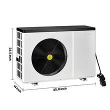 Electric Pool Heat Pump, 22250 BTU, Pool Heaters For 3171-6605GAL Above And In Ground Pools, Low Noise, Heating And Cooling Highly Efficient & Energy-Saving Pool Water Heater AC120V 60Hz - US A Type Plug(110-127V) - View 9