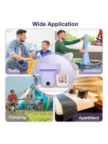 Mini lavadora portatil cubeta plegable de 8L - Tipo de Enchufe A USA (110-127V) - Ver 3