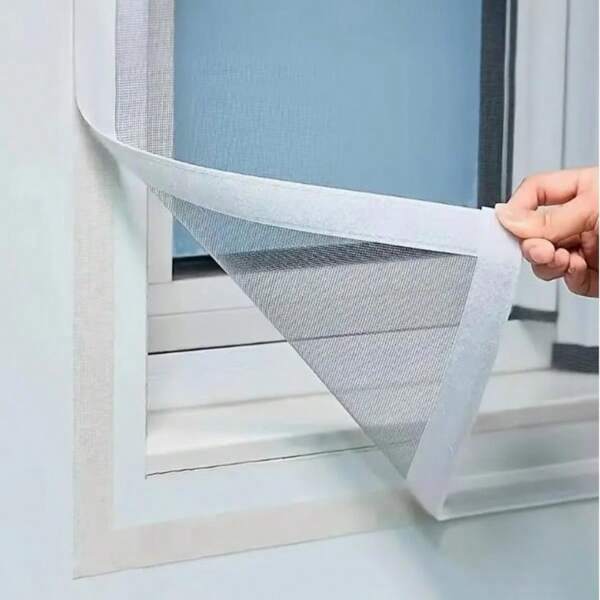 Summer Anti-Mosquito & Insect Mesh Window Curtain, DIY Self-Adhesive Breathable Anti-Mosquito Netting For Bedroom, Handmade Window Decor