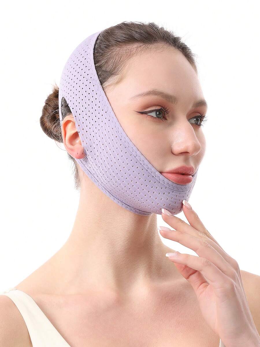 V-Shaped Face Lifting Bandage Sleep Mask, Breathable Design, Reusable