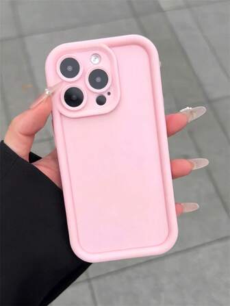 1 st. rosa silikonskal med matt, mjukt, tjockt, fallskyddande, heltäckande, kompatibelt med Apple 11, 13, 14, 15, 16, X/XS, XR, XS Max, 7/8, 7 Plus/8 Plus, 12, vattentätt, stötsäkert, reptåligt