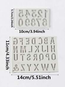 1Pack 3D Silicone Alphabet A-Z Embossed Fondant Chocolate Baking Molds,Silicone Fondant Molds, For Decorating Birthday Cake Candy Chocolate DIY Craft Projects - Multicolor - View 2
