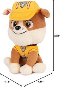 ​​ Sky Blue Pilot Skydiver Plush - Spin Master GUND 6in Rescue Team Stuffed Dog With Silver Wings & Flame Emblem For Kids 1+ - Plush Toys - Small Size () - View 8