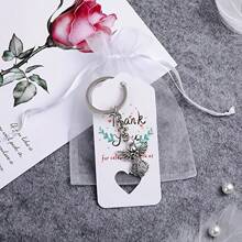 20pcs/Set, Guardian Angel Keychain Pendant, With Sandbag And Card, Suitable For Wedding Party, Birthday Party, Baptism, Communion, Thanksgiving Gifts And Keepsake Distribution