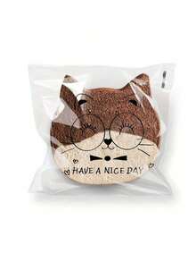 100 个可重复使用的透明三明治袋 - 食品储存、真空密封、厨房整理 - 貓表情 - 查看 8