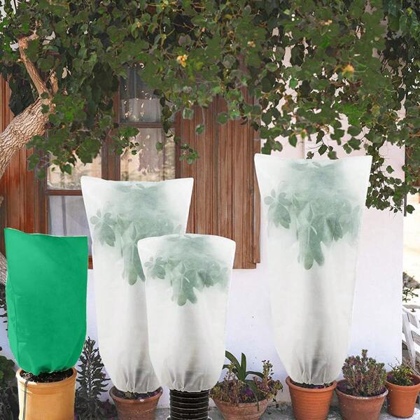 Winterplanten koude afdekking Dikke non-woven planten warme trekkoord stofdichte koude afdekking partij Non-woven fruitzak Druivenzak vogelbestendig insectenbestendig waterdichte speciale fruitzak Zaailingzak