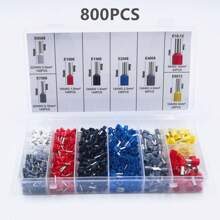 Ensemble de pinces à sertir à cliquet auto-ajustables AWG23-7, contenant 320/800/1200/1900 pièces de bornes et de connecteurs