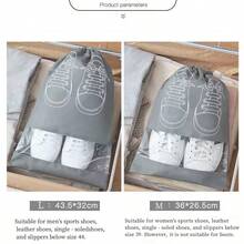 10 个装带透明窗口的涤纶鞋袋 - 透气防尘旅行鞋收纳袋，用于行李打包和储存保护