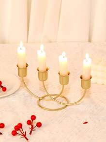 1pc/3pcs Alloy Candelabra Metal 5-Arms/3 Arms Candle Holders Home Wedding Ornament Candlesticks Event Candle Stand Table Centerpiece, Home Decoration
