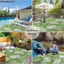 Falflor 240x300cm Large Outdoor Rugs For Patios Waterproof Reversible  Indoor Outdoor Carpet UV Resistant Garden Rug Lightweight Picnic Blanket For Camping Deck RV Backyard(Black With Tan) - Grass Green - View 6