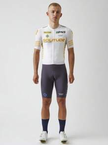 PNS CYCLING PNS CYCLING Men'S Summer Cycling Jersey - Breathable, Moisture-Wicking, Short Sleeve, Zip-Up, Lightweight, Windproof, Triathlon & Road Bike Top With Pockets, Yellow & White, Outdoor Sports Attire, Sports Top|Dynamic Graphic Top|Zippered Top