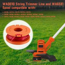 6pcs Compatible WORX WA0010 Trimmer Line Spool Grass Cutting Line Spool For WG150 WG151 WG152 WG157 WG160 WG160.1 WG175 WG180 - Orange - View 2