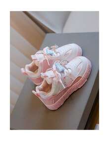 Tenis PINKIE rosas para niña con decoraciones divertidas y suela antiderrapante | Tallas 17 a 21 MX DENALI zapatos comodos y ligeros niña 46972 - Rosa - Ver 2