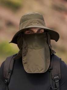 1 pieza Sombrero de ala ancha para hombre, sombrero de verano para actividades al aire libre como senderismo y pesca con protección UV y transpirable