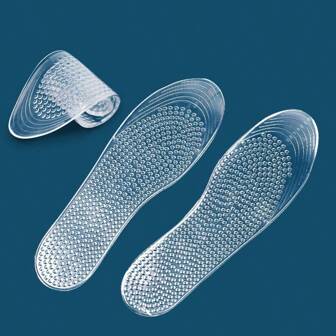 1 Pair Soft Massage Bead Cushion Insole, Unisex, Trimmable, Quick Size Adjustment