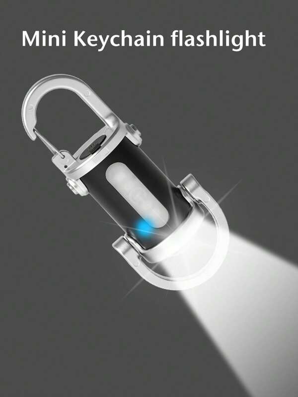 1pc Mini Keychain LED Flashlight Portable Light Multifunction Outdoor Torch Bag Clip For Hiking Camping Fishing Running Emergency Lighting