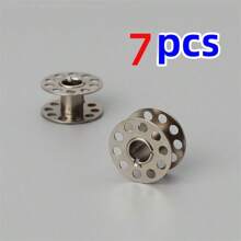 7-21 peças/Carretéis de Metal Vazios Carretéis de Aço Inoxidável para Máquina de Costura Doméstica, Acessórios de Costura