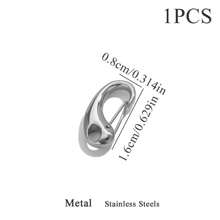 1pc Stainless Steel D-Shape Lobster Clasp DIY Necklace Bracelet Panty Chain Bag Chain Jewelry Making Materials