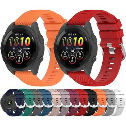 COOLIA 1 Pack Silicone Band, Garmin Forerunner255S The Same Style,Compatible With Garmin Venu 3S / Forerunner265S / Forerunner255S Music / Forerunner255S / Forerunner255S Music / Venu 2S /  Vivomove 3S / Vivoactive 4S. Compatible With Huawei Watch GT4 41MM / Smart Watch 1. Compatible With Fossil Women's Sport / Fossil Women's Charter HR . Compatible With Other 18mm Watch Band For Women Men.