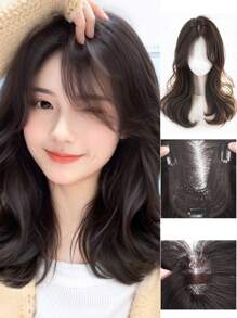 No Need To Wear A Hair Net Wig For Women, Fluffy Curly Hair On The Top Of The Head, Thin Hair Growth, White Hair Cover, Full Head Cover