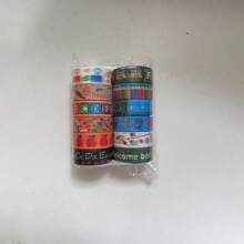 Set de 12 piezas/6 piezas/1 pieza de cintas washi con temática escolar, cinta adhesiva decorativa, pegatinas hechas a mano multicolor para manualidades, envolver regalos y proyectos DIY, colores y estilos aleatorios para la temporada de regreso a clases, útiles escolares