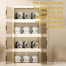 40cm Wide Pp Multi-Layer Detachable Folding Storage Cabinets, Bedroom Clothes Storage Cabinets, Children's Snacks Storage Cabinets, Kitchen Tableware Storage Cabinets Dust-Proof And Clean Storage.