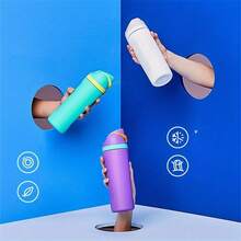 Insulated Water Bottle Simple Easy To Use Sturdy Practical For Travel Office-19OZ White