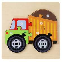 Jogo Quebra-cabeça Madeira Infantil Educativo Montessori Brinquedo Didático - Multicolorido - Visão 10