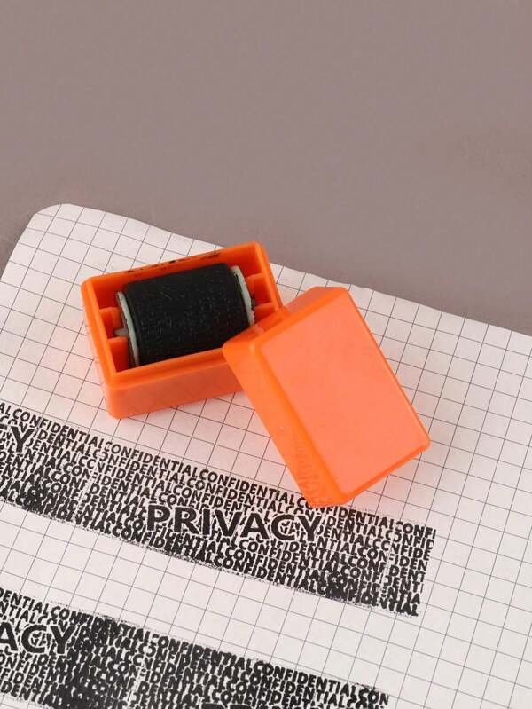 1pc Square Security & Confidentiality Stamps, Portable Home Express Face Sheet Smearing & Covering Stamps, Office Document Privacy Overlay Stamps,Back To School,School Supplies