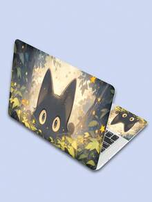 A Set Of 15-Inch Laptop Skin With Cute Cat Pattern For Laptops, MacBooks,HP - Multicolor - View 11