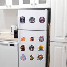 50 adesivi a tema Ognissanti, con fantasmi, lanterne di zucca, gatti neri, motivi graffiti cartoons, adatti per decorare valigie, skateboard, tablet, cover per telefono, tazze, quaderni, articoli di cancelleria, album e altri prodotti di uso quotidiano, adatti per adulti e adolescenti, adesivi in vinile, forniture scolastiche, ritorno a scuola