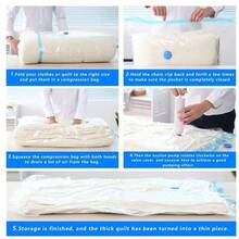 Travel Compression Bags Vacuum Bags For Travel, Space Saving Bags For Suitcases, Travel Essentials No Vacuum Needed, Travel Accessories For Packing(Random Color) - Multicolor - View 9