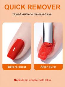 TWOING 15毫升凝胶指甲油卸甲液，轻松卸除UV凝胶，快速无损卸除亚克力/延长/亮片指甲，方便美甲沙龙和家庭使用。 - 無色 - 查看 7