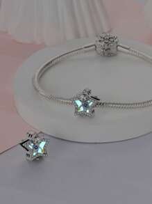 Silberplattiert Dekor Mond Sonne Stern Hufeisen Katze Stern Serie Anhänger Anhänger Kugel geeignet für Armbänder DIY Damen Schmuck
