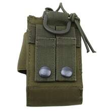 Bolsa táctica para radio DIZETION, soporte para walkie talkie de caza, bolsa colgante para interfono, bolsa de nailon Molle para cargador - Multicolor - Ver 8