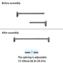 Adjustable Tension Rod - Made Of Stainless Steel With Plastic End Caps, Easy Installation Without Drilling, Suitable For Shower Curtains, Curtains, Closets, Balcony Drying - Available In Silver, Black, White And Grey Room Decor Bathroom Accessories Back To School