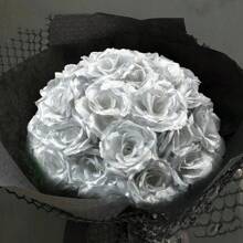 10/15/20/25/30 paquets de têtes de fleurs de rose artificielles, têtes de fleurs de roses en soie de 3,5 pouces en vrac, têtes de fleurs en faux or pour centres de table, murs de fleurs, artisanat DIY, bouquets de mariage, fête