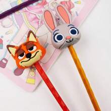 1pc, 12pcs Creative Cartoon Mickey & Rabbit Pencil Sharpeners, Minnie Shaped Student Pencil Sharpener, Learning Supplies & Gift Set School Supplies,Back To School