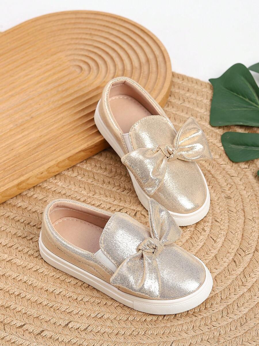 1 Par de Zapatos casuales de niña decorados con moño - Ver 1