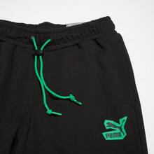 Puma Men's Logo Print Casual Sweatpants - Black - View 3