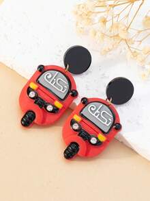 1 对新款夸张时尚树脂摩托车耳环（女士款）